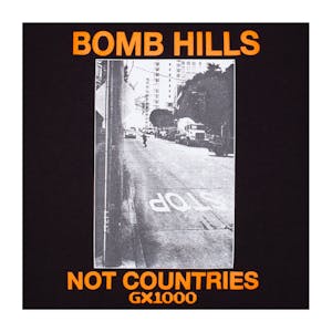 GX1000 Bomb Hills Not Countries T-Shirt - Black/Orange