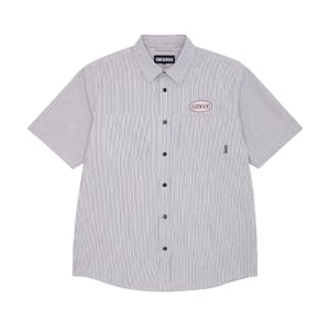 GX1000 Railroad Stripe Button Down Shirt - White