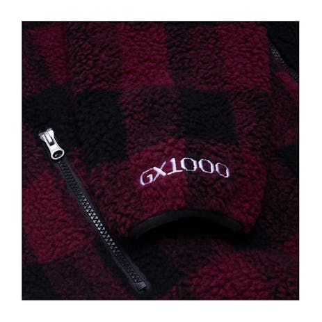 GX1000 Sherpa Fleece Jacket - Black/Maroon