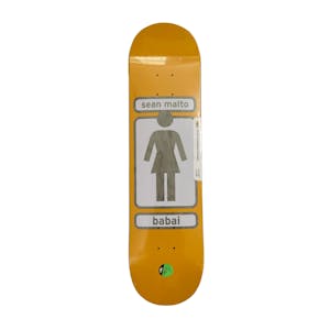 Girl Malto 93 Til 8.0” Skateboard Deck - Yellow/Grey