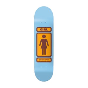 Girl Gass 93 Til 8.5” Skateboard Deck - Light Blue/Yellow