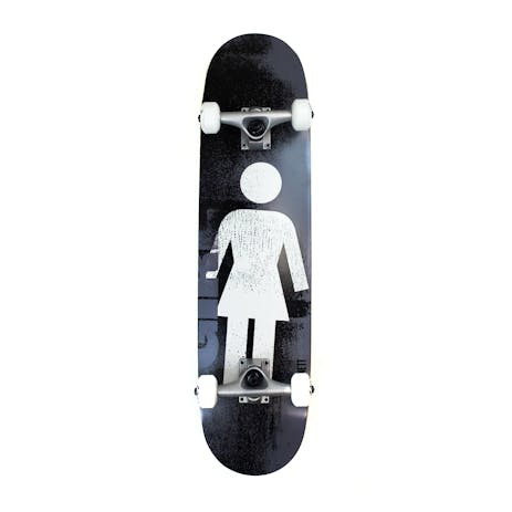 Girl Bennett Roller OG 7.75” Complete Skateboard - Black/White
