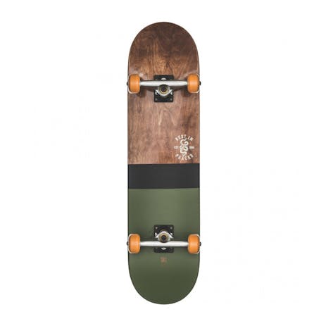 Globe Half Dip 8.0” Complete Skateboard - Dark Maple/Hunter Green