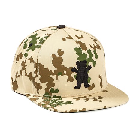 Grizzly OG Bear Chainstitch Snapback Hat — Camo
