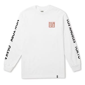 HUF International Block Long Sleeve T-Shirt - White