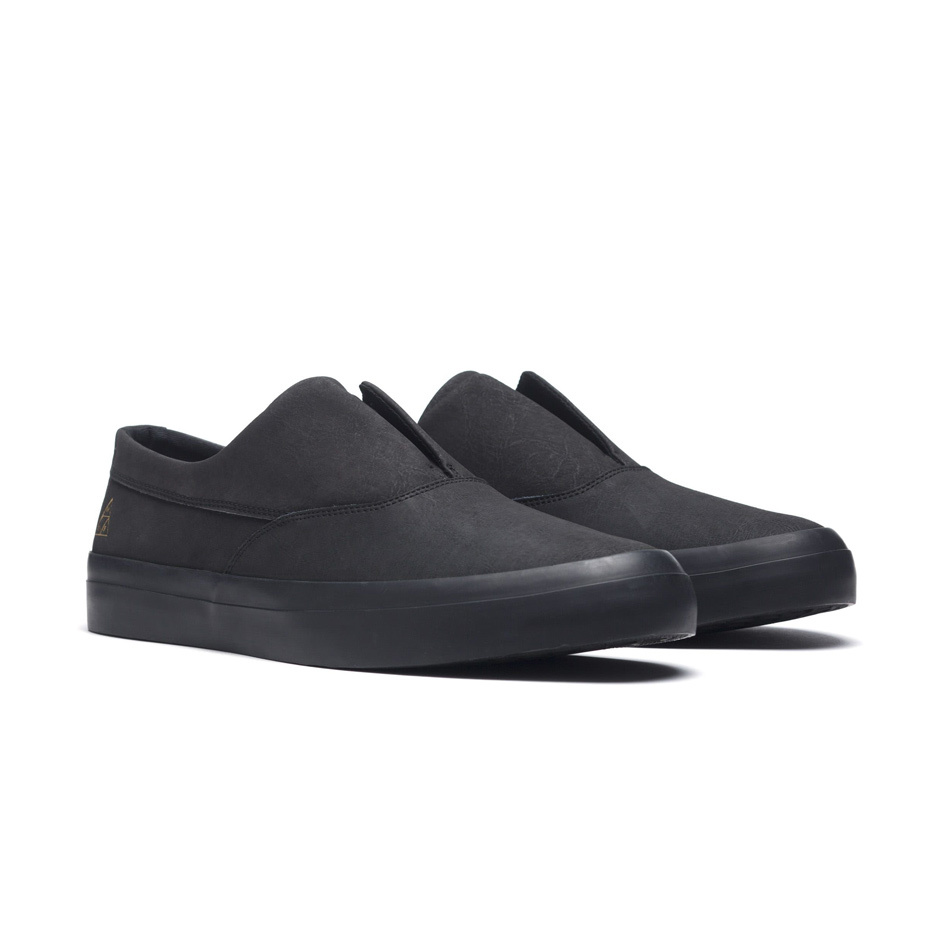 Huf dylan slip outlet on black leather