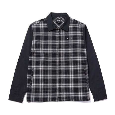 HUF Arberdeen Zip Flannel Shirt - Black