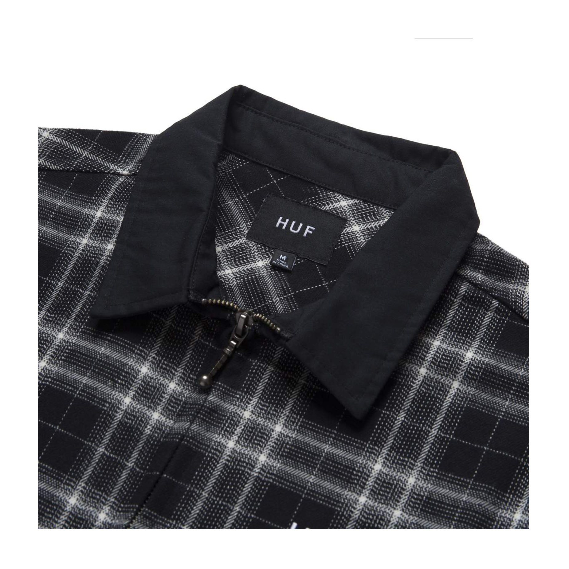 HUF チェック シャツ PLAID FULL ZIP SHIRT - ブルゾン