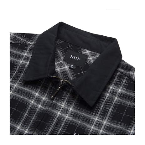 HUF Arberdeen Zip Flannel Shirt - Black