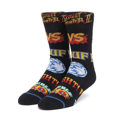 HUF x Street Fighter Graphic Socks - Black