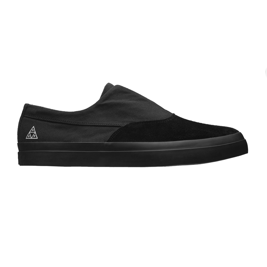 HUF Dylan Slip-On Skate Shoe - Black/Black | BOARDWORLD Store