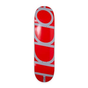 Hoddle Logo Skateboard Deck - Red/Grey