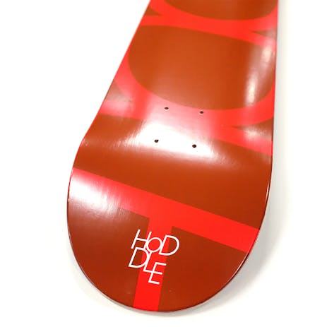 Hoddle Logo Skateboard Deck - Red/Brown