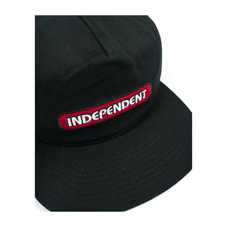Independent Bar Snapback Hat - Black