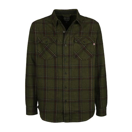 Independent Chainsaw Long Sleeve Flannel Shirt - Olive