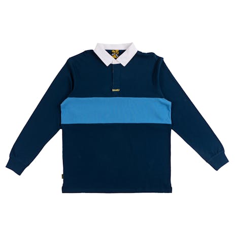 Krooked Eyes Long Sleeve Rugby Shirt - Navy