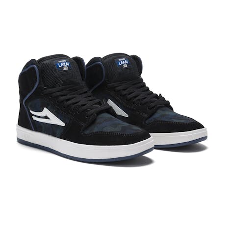 Lakai Telford Skate Shoe - Black/Blue Camo