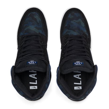 Lakai Telford Skate Shoe - Black/Blue Camo
