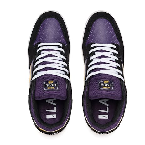Lakai Telford Low Skate Shoe - Black Grape Suede