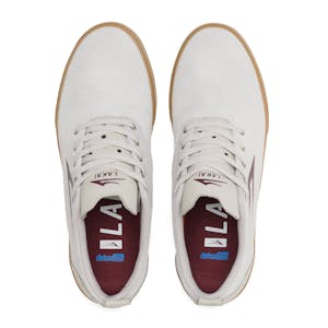 Lakai Bristol Skate Shoe - White/Gum Suede