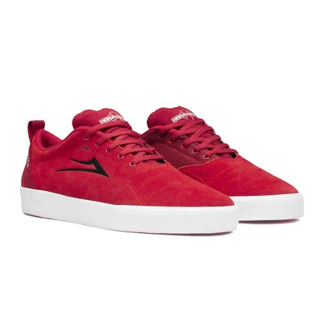 Lakai x Independent Bristol Skate Shoe - Indy Red Suede