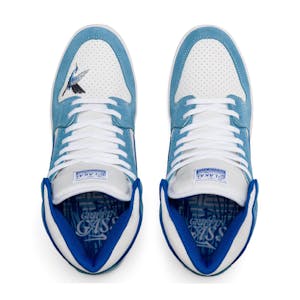 Lakai Telford Skate Shoe - White/Light Blue