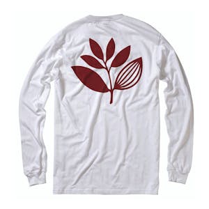 Magenta Classic Plant Long Sleeve T-Shirt - White