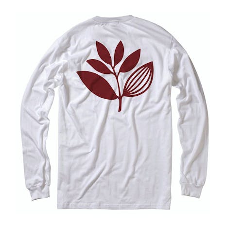 Magenta Classic Plant Long Sleeve T-Shirt - White
