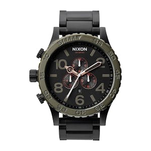 Nixon 51-30 Chrono Watch - Matte Black/Industrial Green