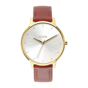 Nixon Kensington Leather Watch - Gold/Saddle