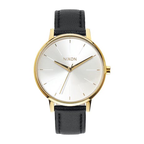 Nixon Kensington Leather Watch - Gold/White/Black