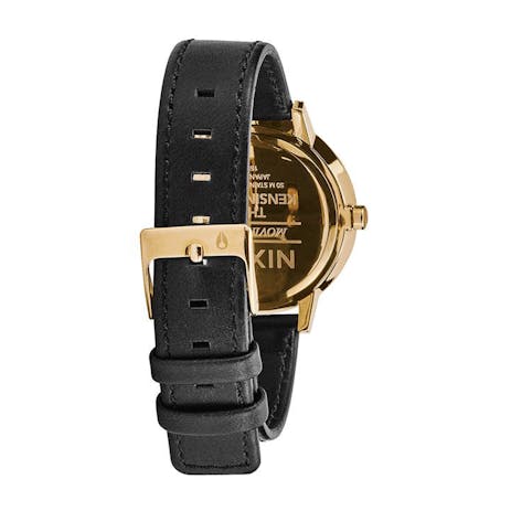 Nixon Kensington Leather Watch - Gold/White/Black