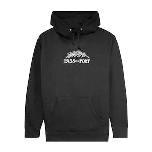 Pass~Port Quill Embroidery Hoodie - Black