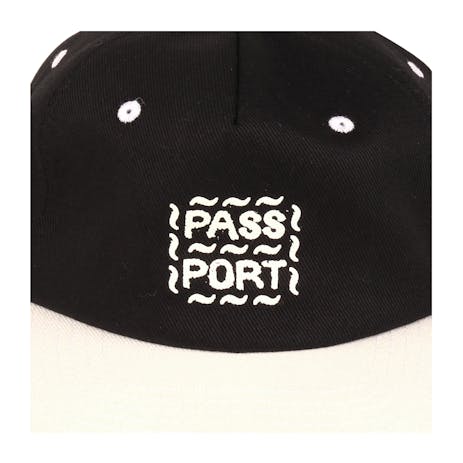 Pass~Port Messy Logo 6-Panel Hat - Black/Natural