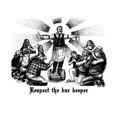 PASS~PORT Respect the Barkeeper T-Shirt — White