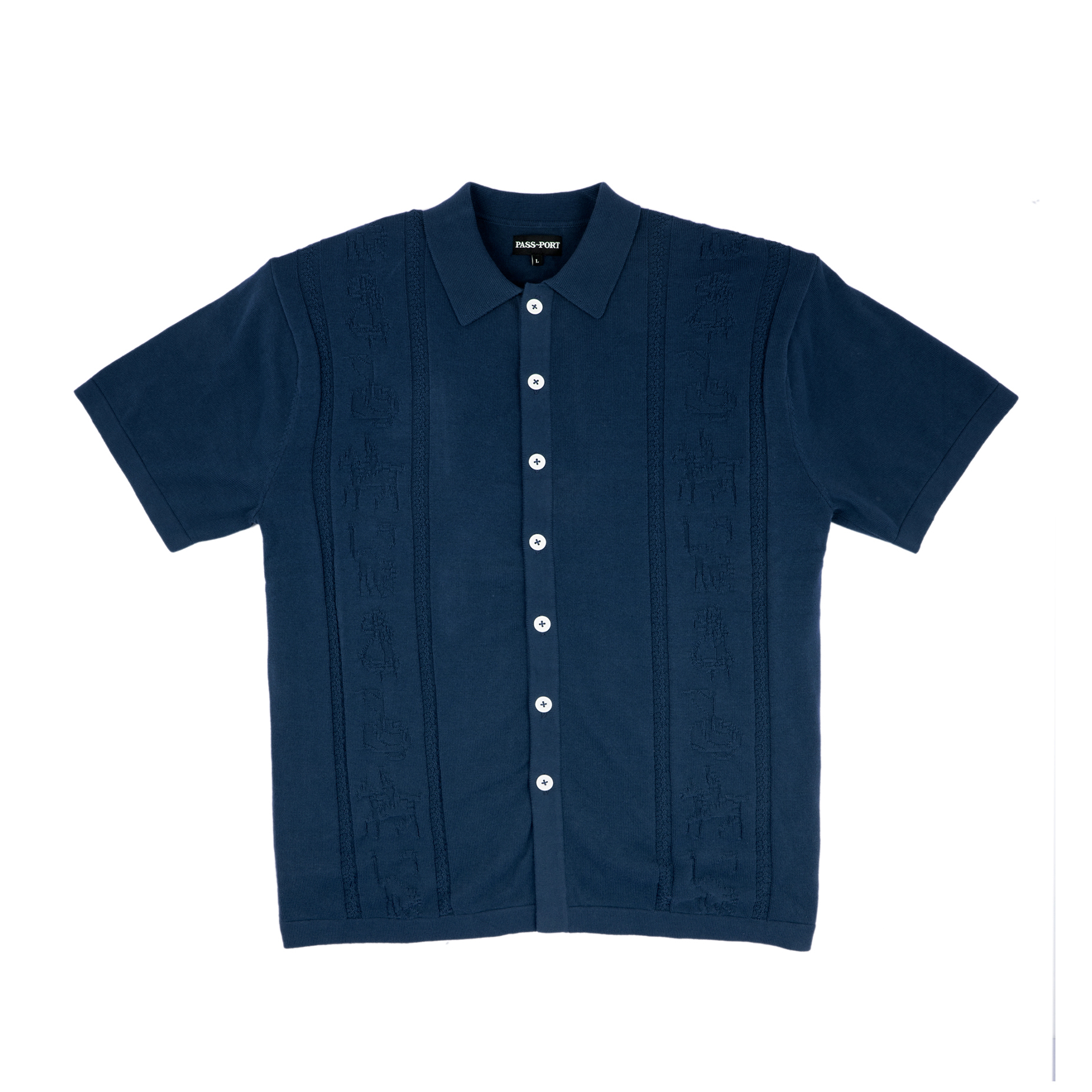 Pass~Port Doily Knit Shirt - Navy | BOARDWORLD Store