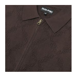Pass~Port Brasco Zip Knit Shirt - Chocolate