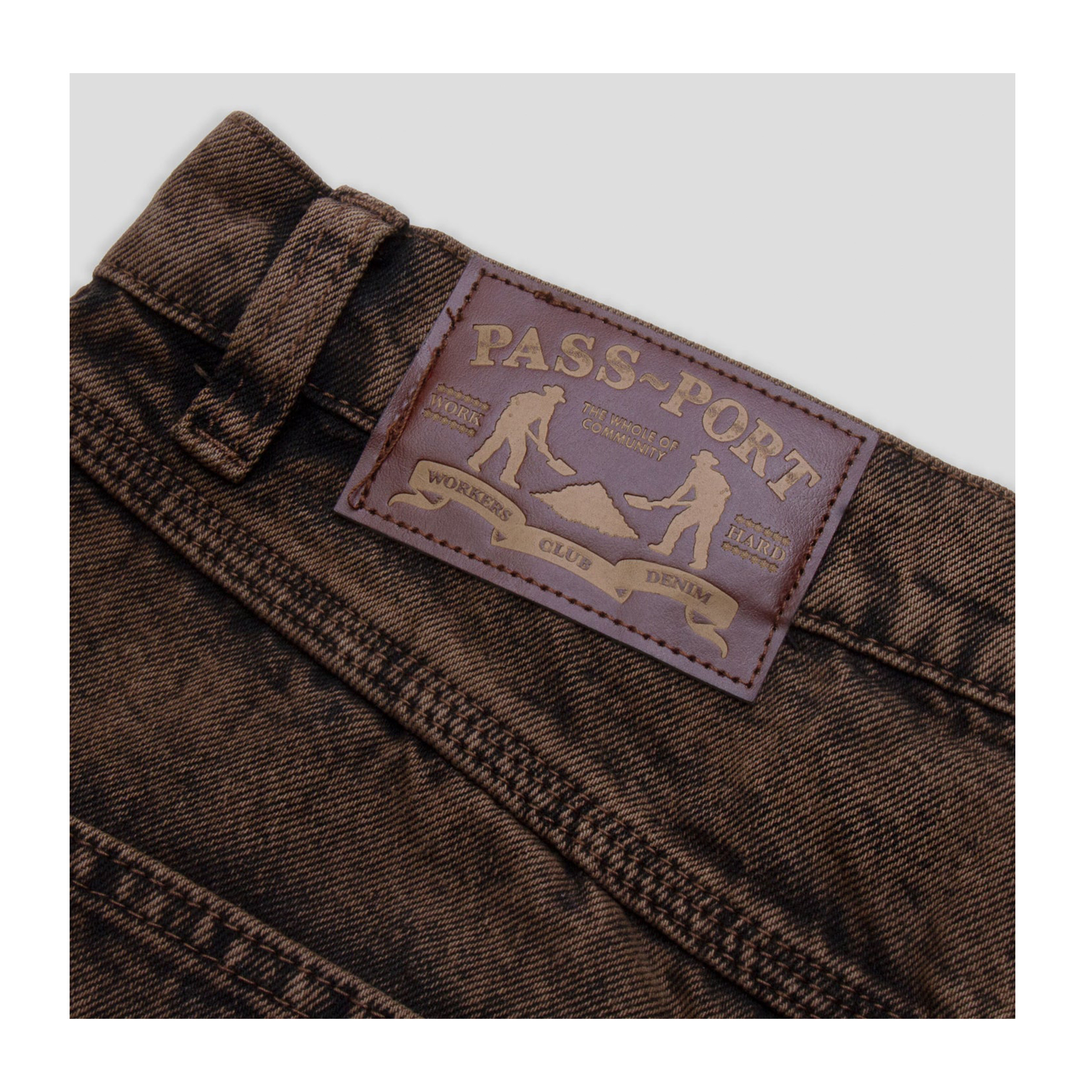 Pass~Port Workers Club Jeans - Overdye Brown | BOARDWORLD Store