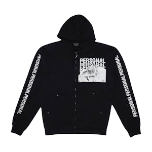 Personal Silent Joint Zip Hoodie - Black