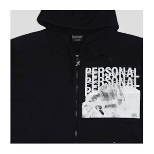 Personal Silent Joint Zip Hoodie - Black