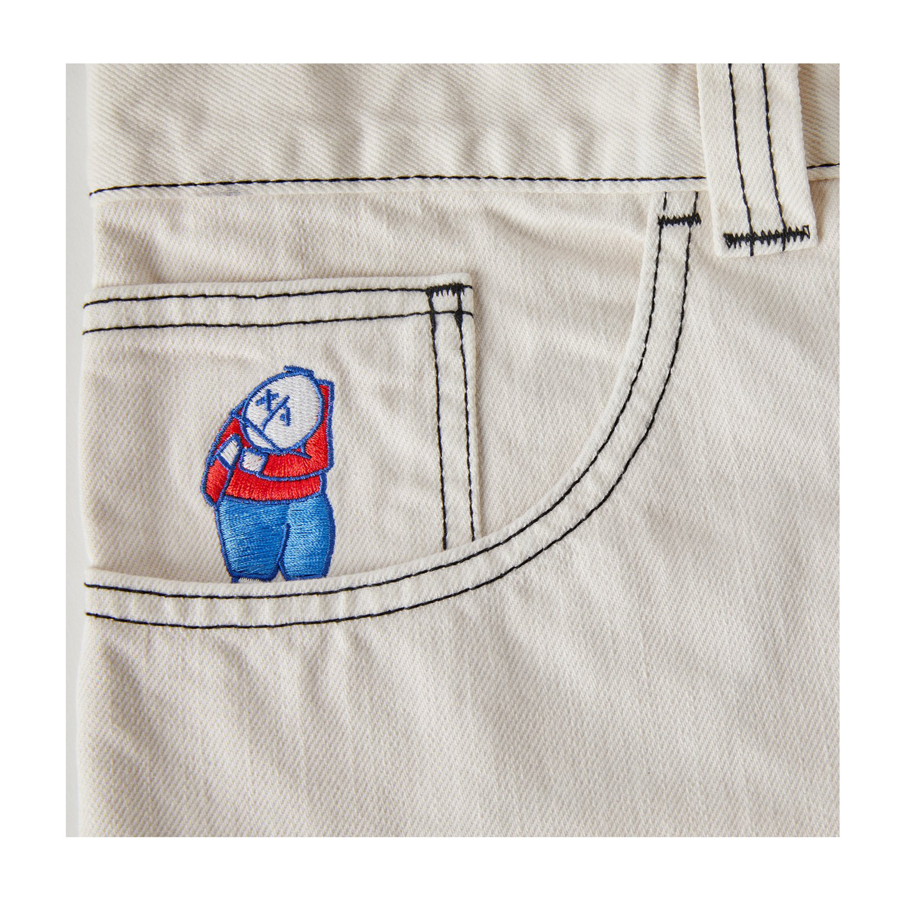 Polar Big Boy Shorts - Washed White | BOARDWORLD Store