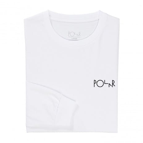 Polar Fill Logo Long Sleeve T-Shirt - White