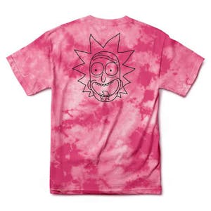 Primitive x Rick & Morty Outline T-Shirt - Tie Dye Pink