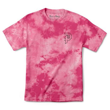 Primitive x Rick & Morty Outline T-Shirt - Tie Dye Pink