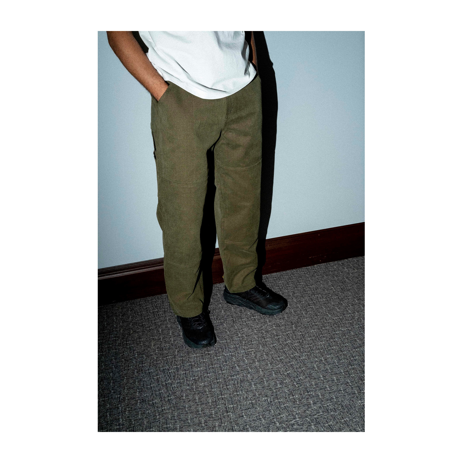 Green on sale utility trousers