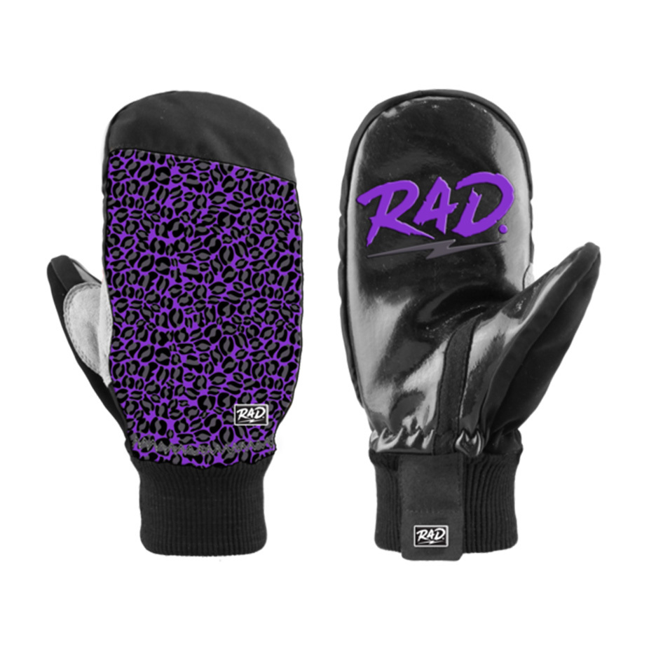 purple snowboard mittens