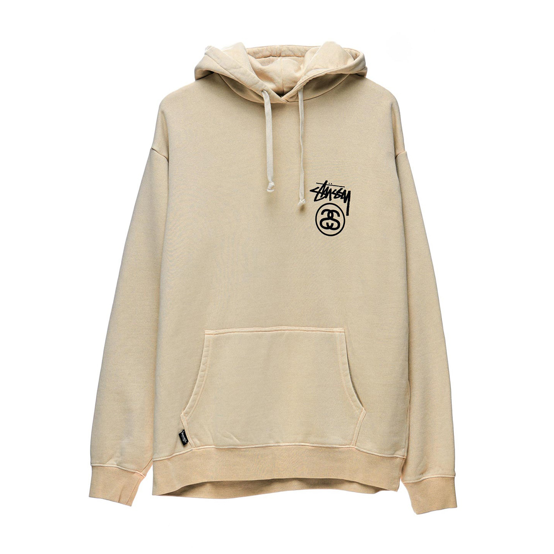 Stussy stock discount logo hoodie cement