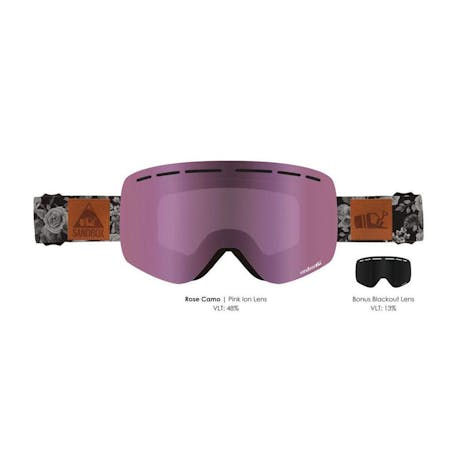 Sandbox Kingpin Snowboard Goggle - Rose Camo / Pink Ion + Bonus Lens