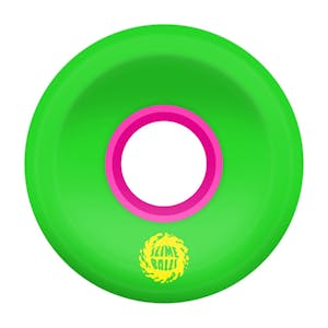 Santa Cruz Slime Balls 54.5mm Skateboard Wheels - Green/Pink