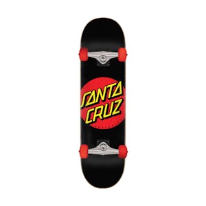 Santa Cruz Classic Dot Super Micro 7.25” Complete Skateboard - Black